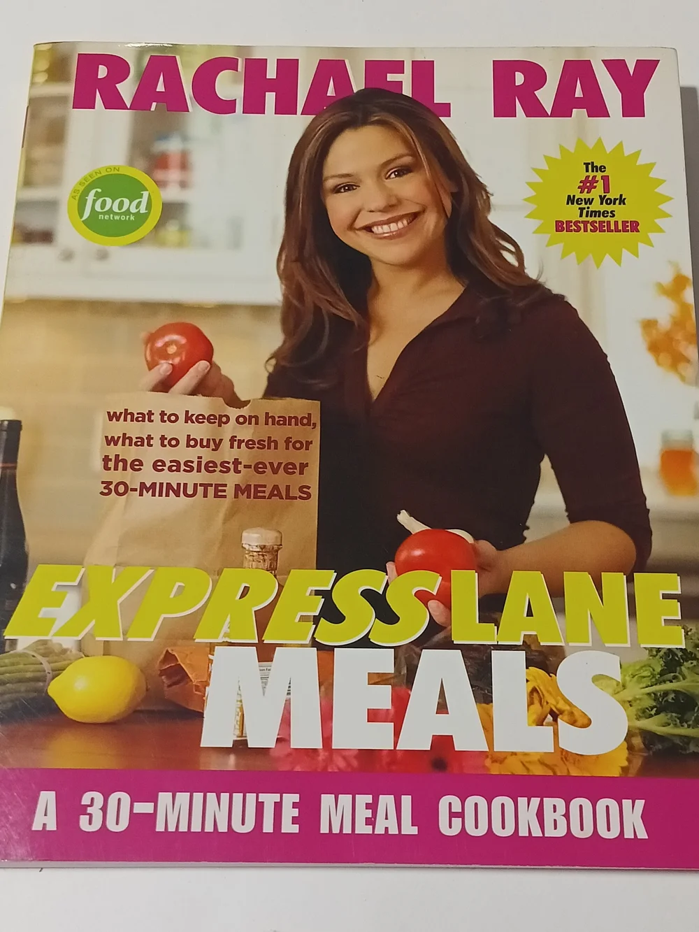 Express Cookbook by Rachael Ray - Pink and Yellow Cover